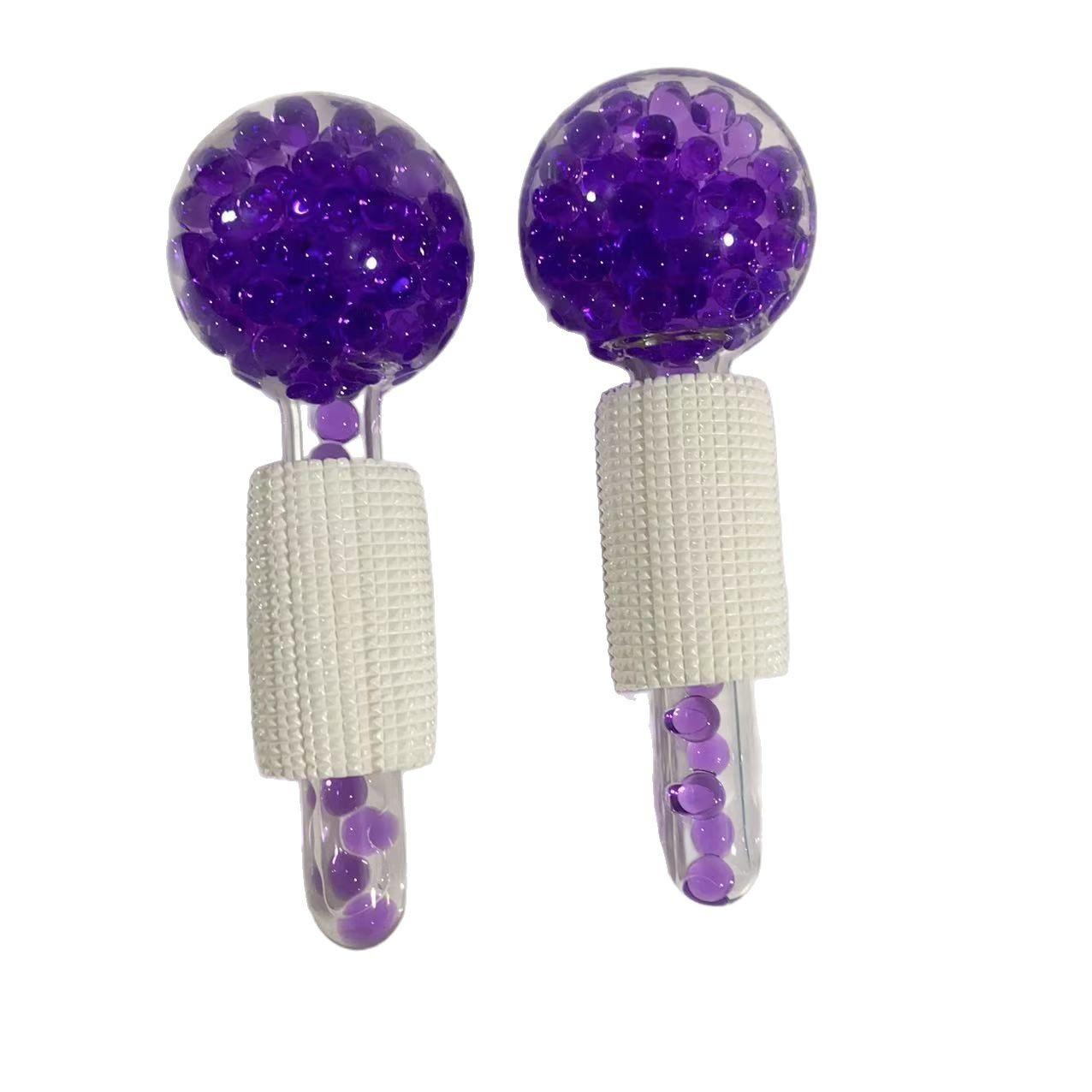 

2Pcs Box LCE Globes For Facials Cooling LCE Balls For Face LCE RollerFacial Massager Freezer LCE Globes Tool For Face And Eyes фиолетовый