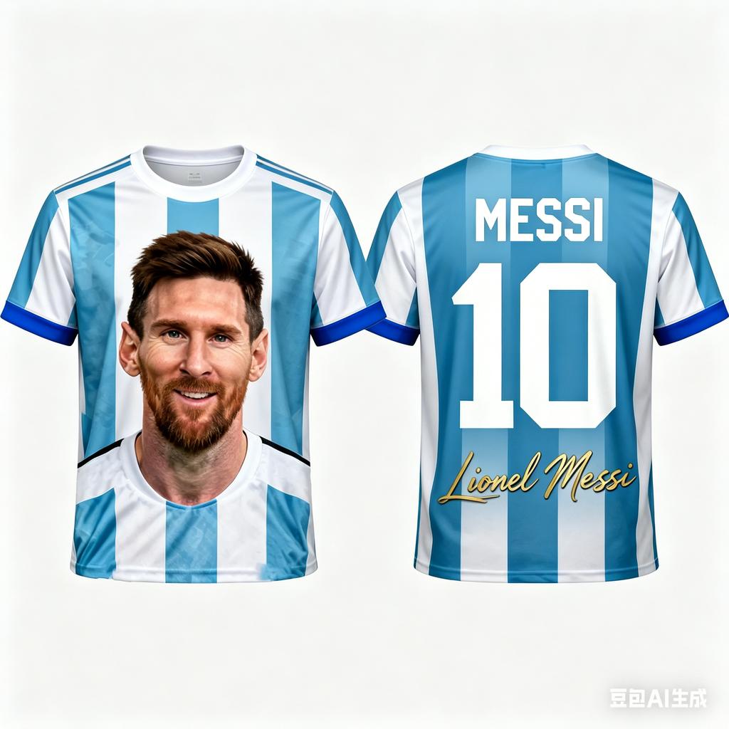 Messi Sommer Superstar Muster Stickerei Elite Gedenktrikot Kinder Familienkleidung Stil Lässig Sport Outfit