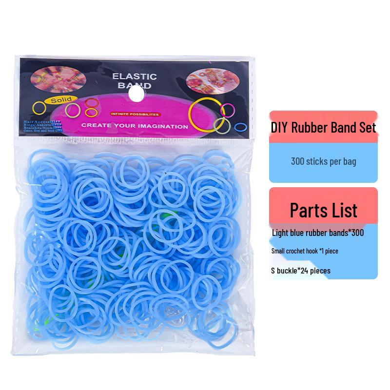 300 Elastici Colorati in Sacchetti per Giocattoli Fai da Te per Bambini e Braccialetti Arcobaleno