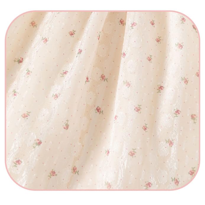 Jaydyequ Baby Girl's Bodysuit, Short Sleeve Summer Coverall Romper, Floral Print, Beige, 90cm, Perfect for Newborns, Shrine Visits, Shichi-Go-San, Bir