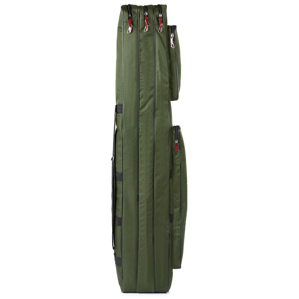 3 Lagen Angelrutentasche Tragbare Faltbare Ruten-Tragetasche Angelrollen-Zubehör Aufbewahrungstasche Etui Angeltasche Angelaufbewahrungstasche