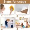 6Pcs Cork Board Rectangular Bulletin Board Self-Adhesive Cork Display Panel for Office School Photo Background DIY Home Decor