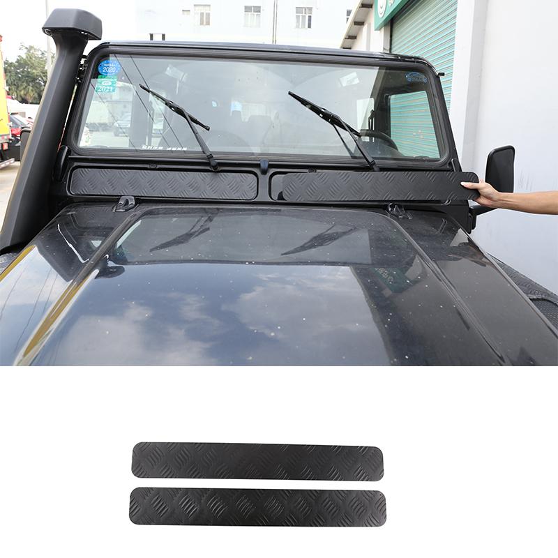 For Land Rover Defender 90 110 130 2004-19 Aluminum Alloy Car Rear Trunk Side Window Glass Frame Cover Trim Sticker Accessories