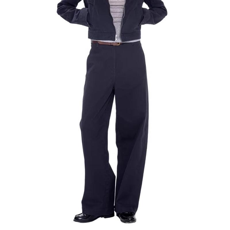 Black Hole 2026 Autumn Women s Versatile Slimming Straight Leg Workwear Pants Small хаки