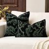 Chenille Green Plant Abstract Cushion Cover (Pillow Insert Not Included) - Luxury Sofa Decor & Gift Option.