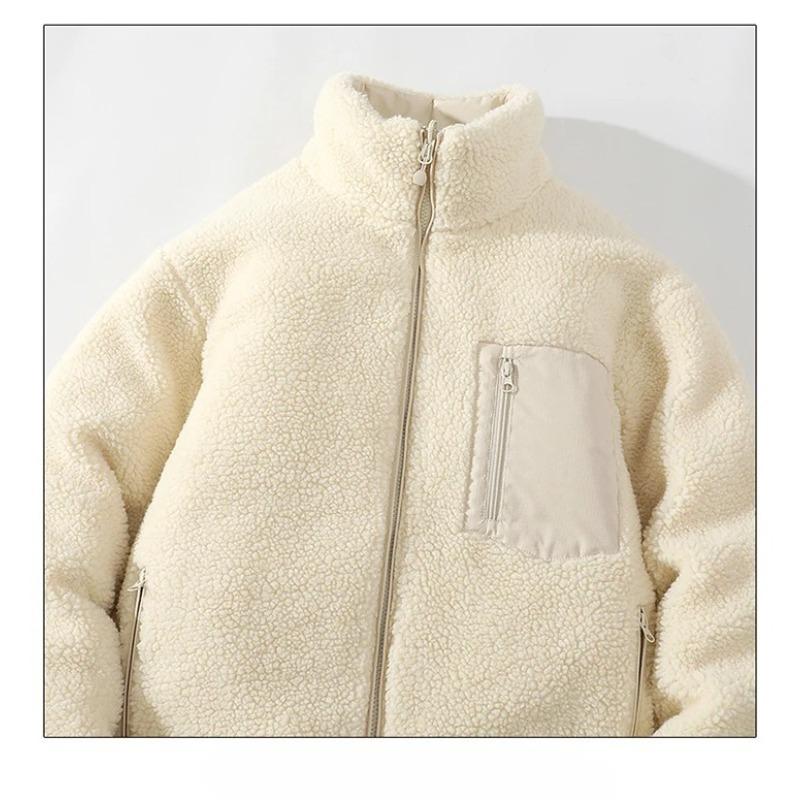 Trendy Winter Clothing Men's Parkas Wool Warm Coat Windproof Thick Coat Stand Collar Color Men's Coat