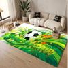 Soccer Theme Soft Crystal Velvet Rug Custom Name & Text Print Non Slip Floor Rug for Bedroom Living Room