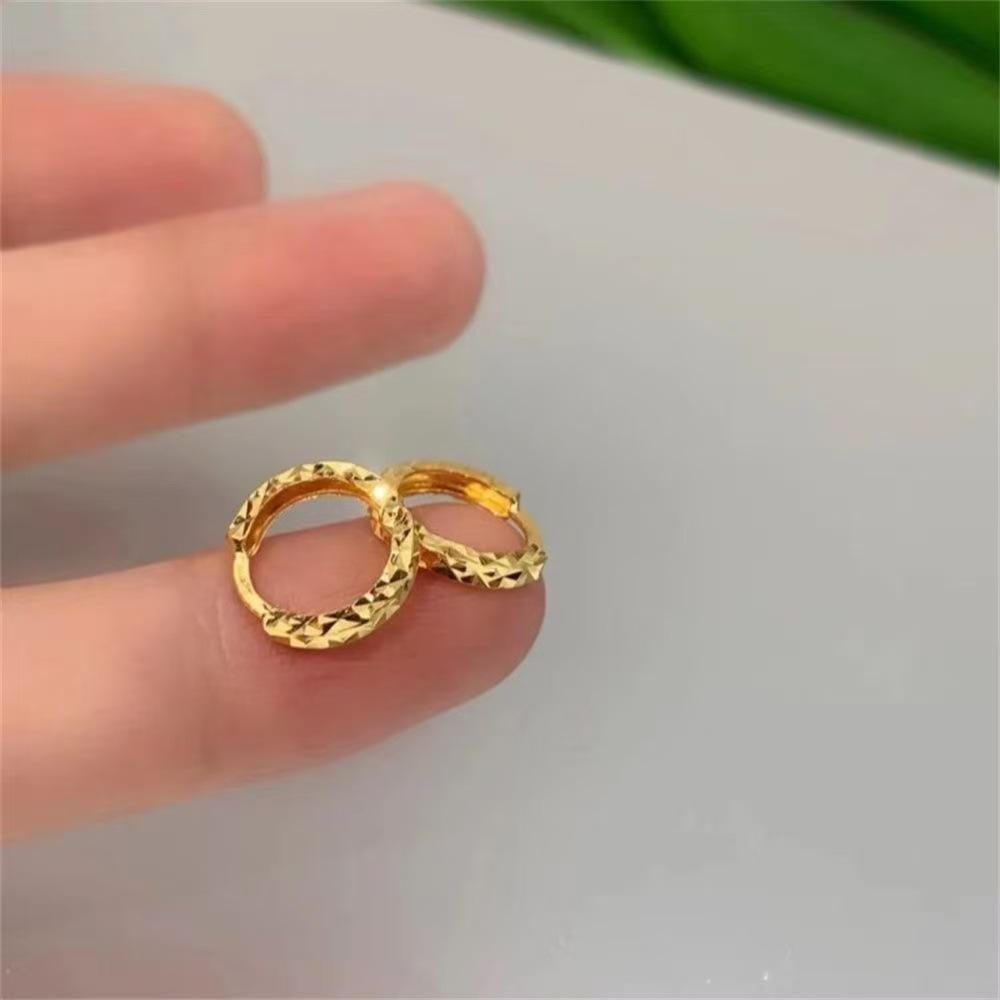 2025 Gold Car Pattern Earrings for Women - Crushed Ice Buckle, High-End, Niche, Exquisite