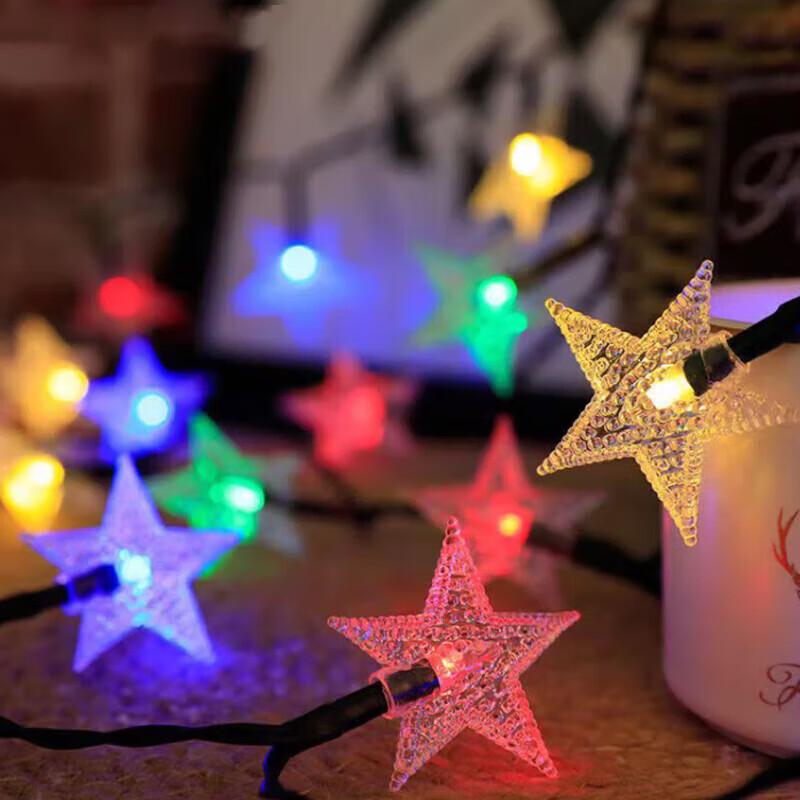 Enpufike Solar LED Star String Lights