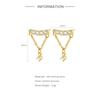Fashion S925 Sterling Silver Creative Single Row Diamond Chain Fringed Stud Earrings