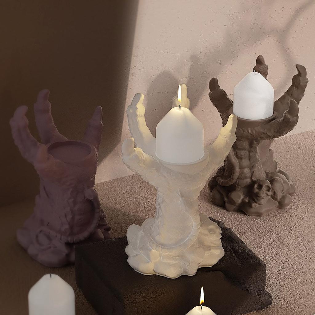 Beautiful Resin Candle Holders Silicone Mold  Silicone Mold for Talon Candlesticks Decorative Candle Holder Moulds