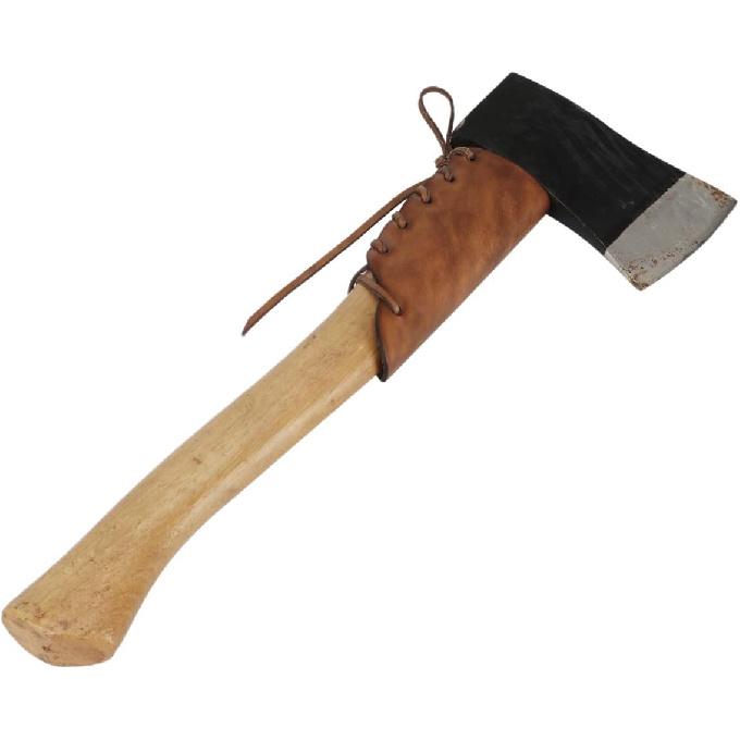 TOURBON Leather Axe Handle Protection Covers - Dark Brown