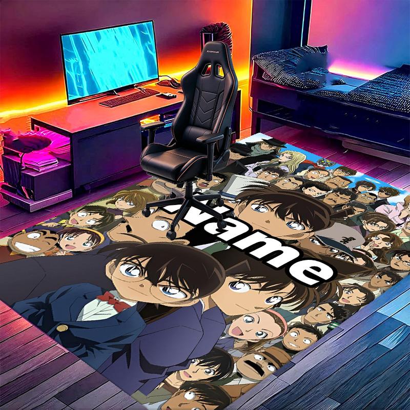 Custom Name Personalized Anime Print Carpet, Versatile Home Decor Rug, for Playroom, Apartment, Balcony, Entryway, Hallway Gift
