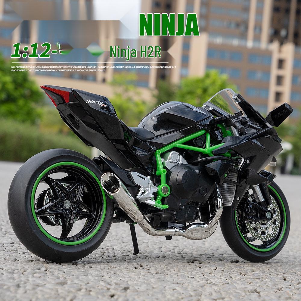 Chuanqi H2R Motorcycle Simulation Model with Base - Decorative Toy