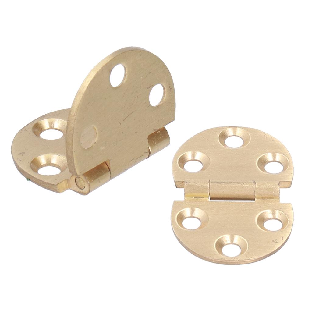 2Set 180 Degree Copper Hinge with Screw Mini Flap Hinge for Foldable Table 47x30mm