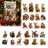 Winter Wonderland Decor 24 Days Christmas Advent Calendar, Forest Animals Countdown Fairy Tale Animal Set Cute Acrylic Collectible Toys for