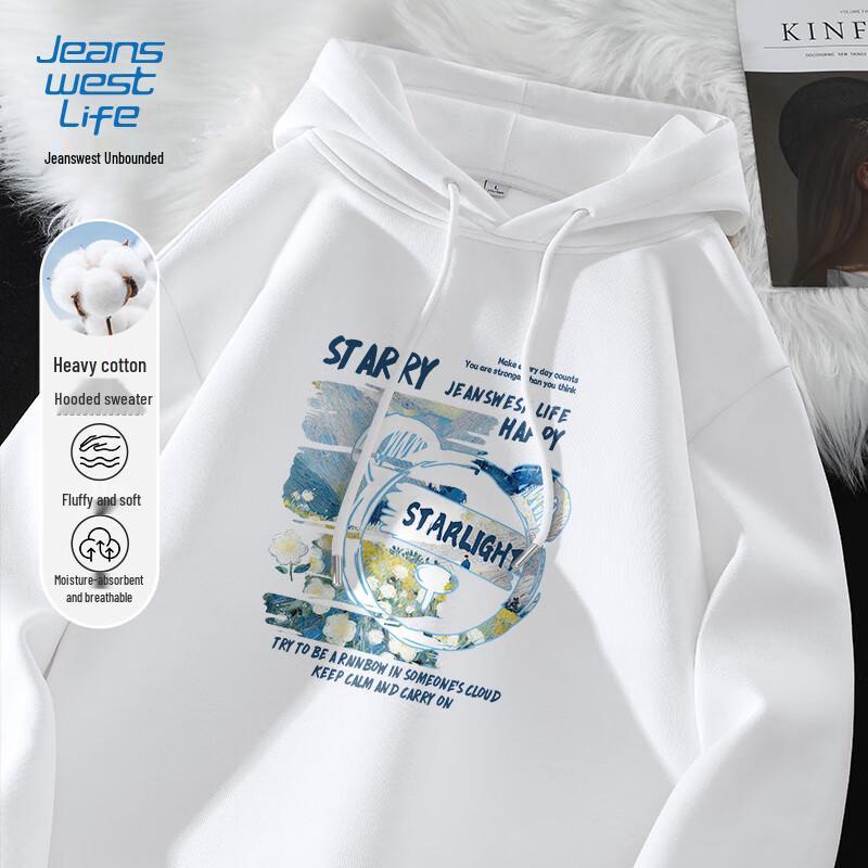 JEANSWEST LIFE Pánská grafická mikina s kapucí
