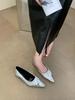 fashion Pointed Toe Women Loafers 2024 New Arrivals Black Gold Silver Red Low Flat Heeled Shallow Slip On Dress Shoes Woman Size 35-39