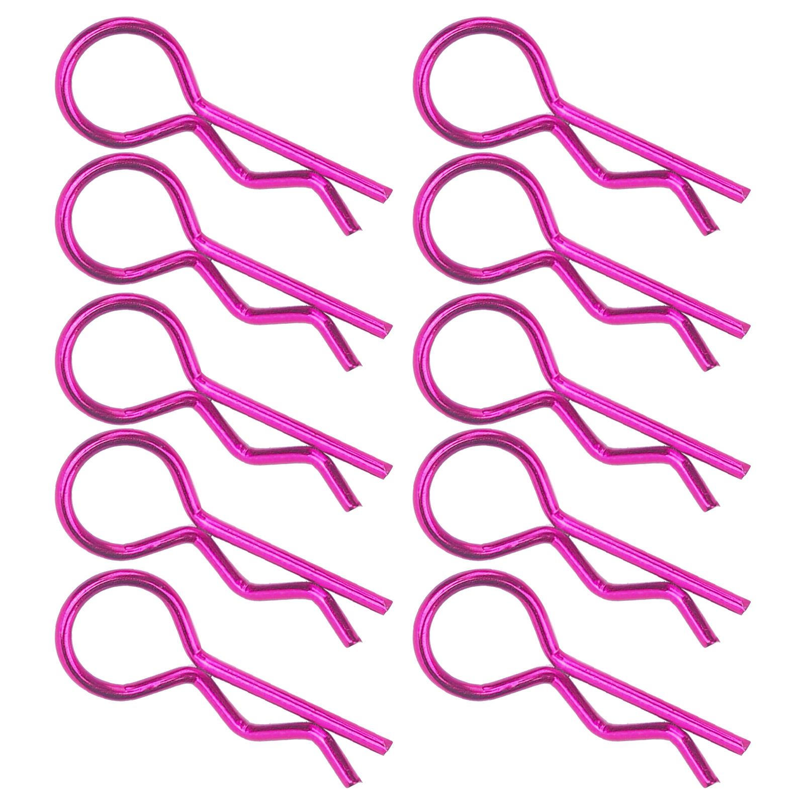 

10Pcs RC Car Shell Clip RShape Metal Body Clips Pins for 1 5 1 6 1 8 1 10 RC Car(Gold ) Purple фіолетовий