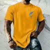Men's Vintage Texture Printed Short Sleeve T Shirt Loose Fit Casual Summer Daily Wear Top Lightweight Breathable Fabric