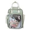 Schoolbag 1011 New Double-Shoulder Pain Bag Large Capacity Millet Transparent Spring/Summer Jelly Bag Student Class Backpack Pain Bag for Women