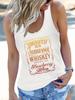 Top colete T-shirt de malha com estampa de apanhador de sonhos, solto e personalizado, para mulheres, de verão, confortável, sem mangas