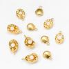 Wholesale 4Pcs/lot Mini Cute Crystal Heart Round Pendant&Imitation Pearl Charms for DIY Jewelry Making Accessories