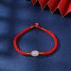 Handgefertigtes geflochtenes Glücksarmband aus rotem Faden, verstellbares ethnisches Armband, Männer, Frauen, Freundschaftsarmband, Yoga-Meditationsarmband