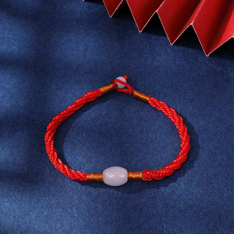 Handgefertigtes geflochtenes Glücksarmband aus rotem Faden, verstellbares ethnisches Armband, Männer, Frauen, Freundschaftsarmband, Yoga-Meditationsarmband