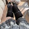 Japanese Subculture Personality Abi Stockings Suspenders Integrated Knee Socks Jk Cute Print Sexy Stockings Black