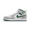 Air Jordan 1 Mid BP Scarpe da Basket Mid top per Bambini Bianco Grigio Verde Bambini di Età 3-7 Anni DC7249-103