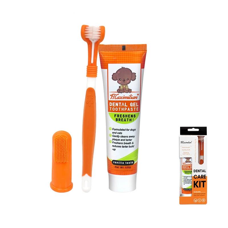 Disposable Pet Toothbrush & Toothpaste Set for Dogs, Cats & Kittens