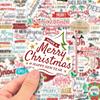 50 Christmas Phrase Stickers New Product Creative Gift Bag Gift Box Birthday Tag Party Christmas Stickers