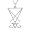 Pečeť Lucifera Satanistický sigil Baphometa Kovový přívěsek Náhrdelník Gotický Temný pohanský Satan Mužská Móda Dárkové Doplňky