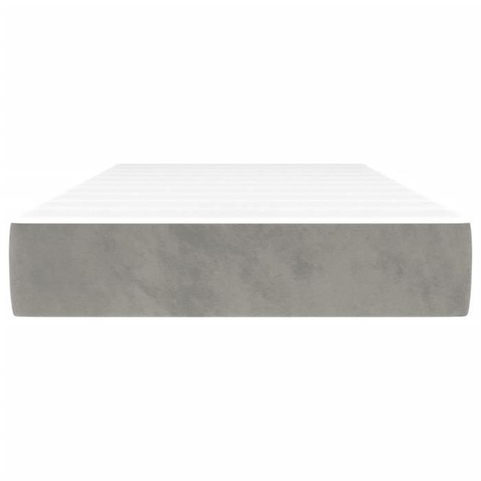 347728 vidaXL Pocket Spring Bed Mattress Light Grey 90x200 Cm Thickness 20 Cm