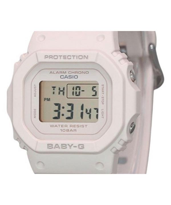 Casio Montre pour femme Baby-G numérique beige rose avec bracelet en résine à quartz BGD-565U-4 100M