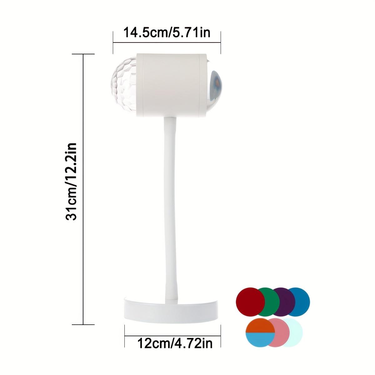 

1 шт., Светодиодный проектор с двойной головкой «Водная рябь», USB-разъем, прожекторы для фона, современное украшение для дома, оригинальный подарок, настольная лампа белый
