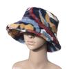 eBay European and American tide colorful graffiti color printing plush hat thermal hat bucket hat women winter