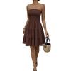 2026 Elegant Strapless Ruched Mini Dress: European & American Sleeveless, Backless Summer Style for Women