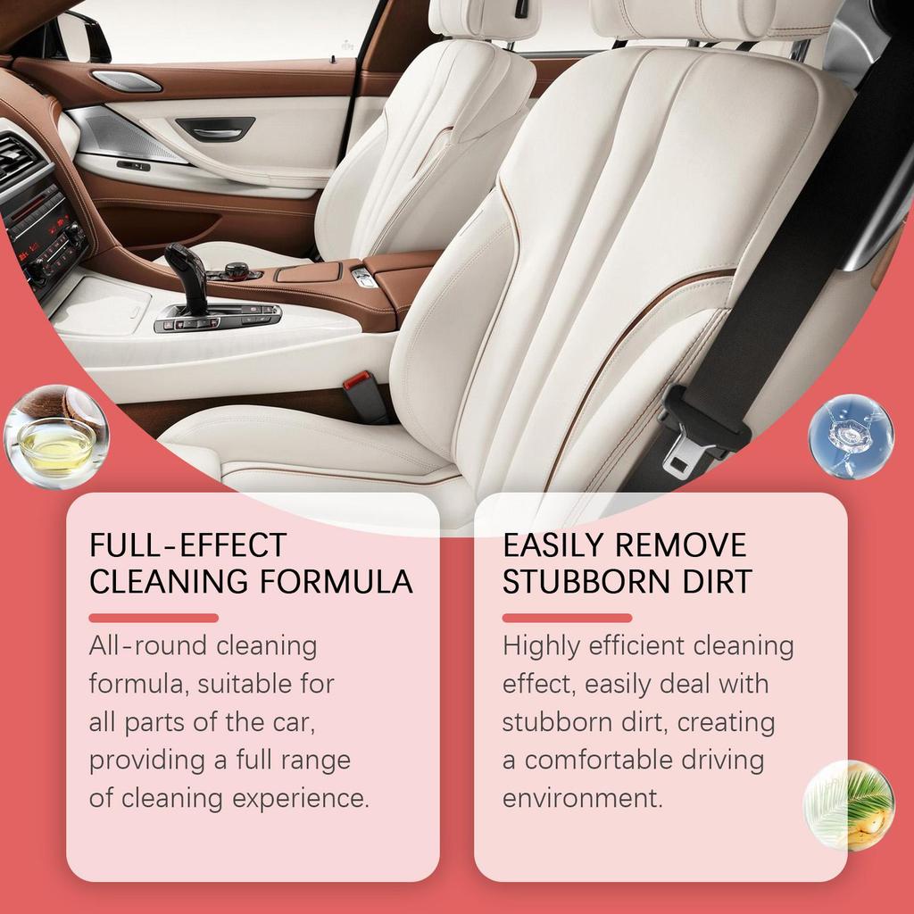 120ml Automotive Multi-Purpose Cleaner Fabric Seat Steering Wheel Wheel Interior and Exterior Stain Cleaner