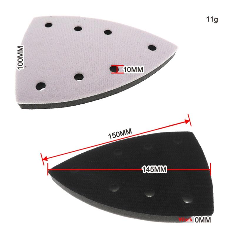 Dreieckige Schleifpads Schleifpad Stützteller Schaumstoff-Schleifpad 7-Loch Schleifpapier Trägerplatte Für Schleifmaschine Schleifwerkzeuge