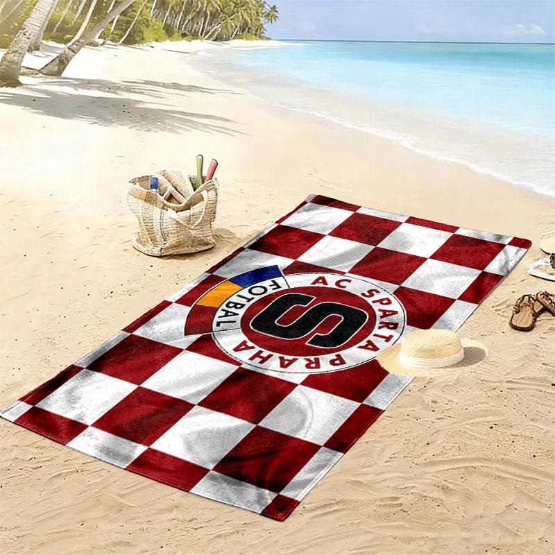 Iron Sparta Print Beach Towel, Large Soft Quick Dry Towel for Beach Camping Swimming