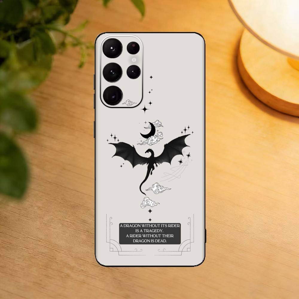 Novel Logo F-Fourth Wing Quarta Asa Phone Case For Samsung S25,24,21,22,23,30,Ultra,20,Plus,Fe,Lite,Note Soft Black Cover