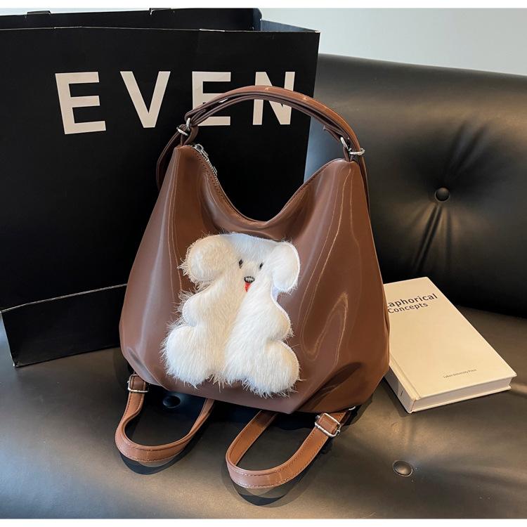 

Casual tote bag women s large capacity 2024 new autumn and winter versatile three-purpose bag single shoulder crossbody backpack