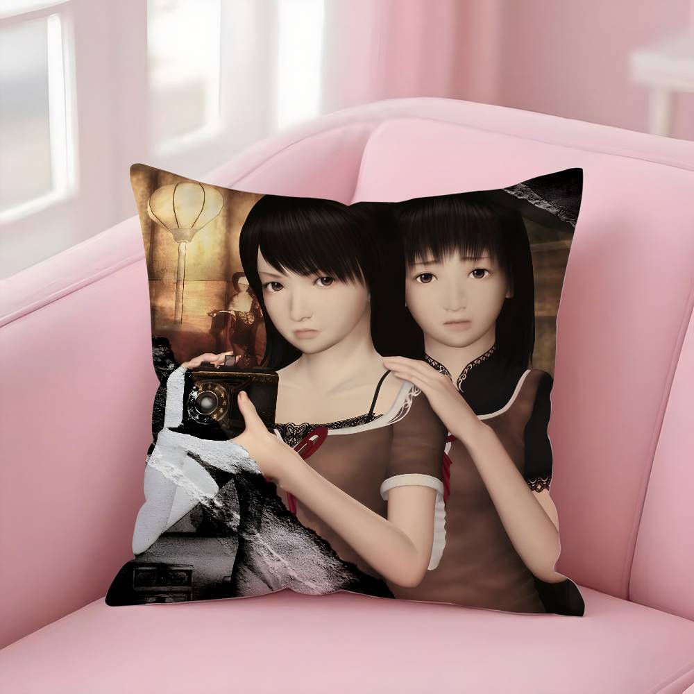 Horror Game F-Fatal FrameS II Pillow Case Soft Plush Fabric Double Sided Print Decorative Home Living Room Gift Cushion Cover