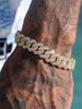 14MM IJzige Prong Link Cubaanse Ketting Armbanden voor Mannen Vrouwen Vol Strass Steentjes Chunky Miami Cubaanse Armband Punk Hip Hop Sieraden Cadeau