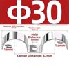 Dual Side Pipe Clamp Thickened 304 Stainless Steel 22-40mm Pipe Clamp Bracket For Fixing Buckle Line/Wire/Tubing/Gas Hose Pipe