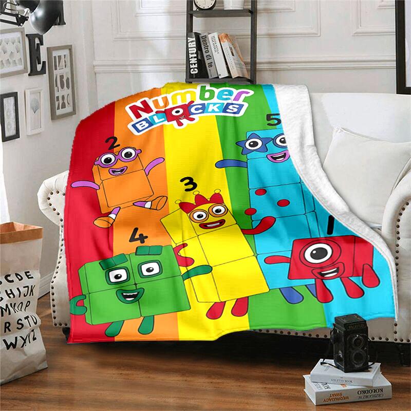 1pc Blanket Numberblocks7 Print Design, Lightweight Blanket for Sofa, Bed- Soft &Warm, Gift for All Seasons like Christmas, Halloween