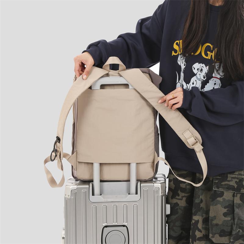 Stitching Contrast Backpack Unisex Waterproof Backpack Travel Bag