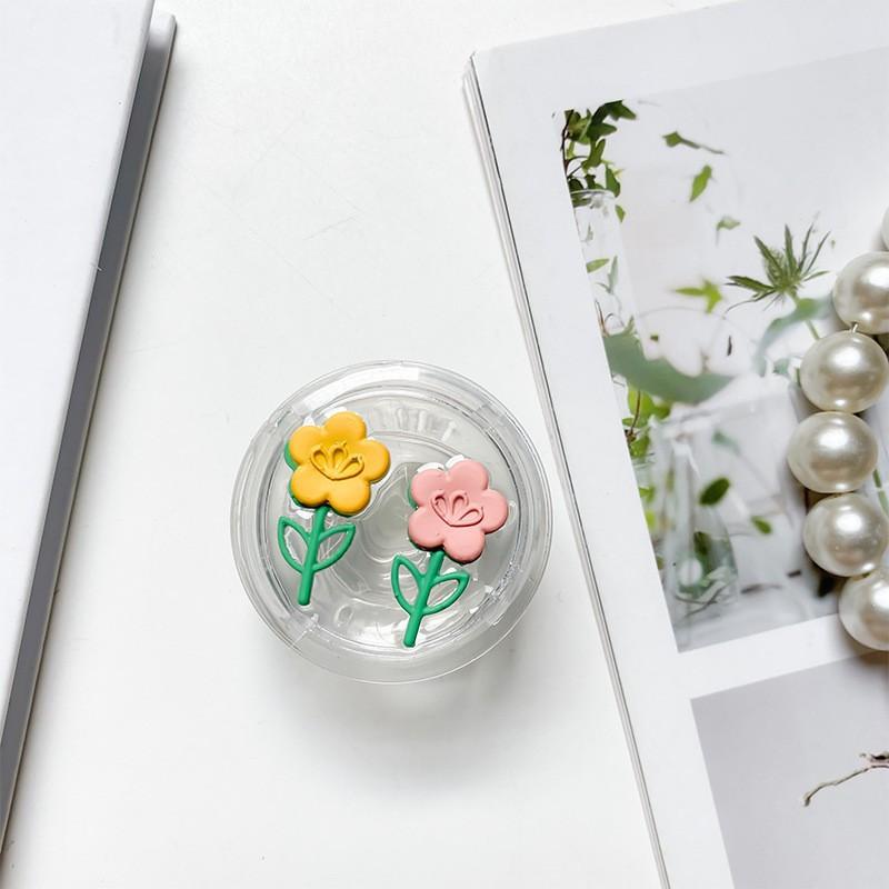 

Summer Flowers Tulip Japanese Small Fresh Mobile Airbag Stand Desktop Stable Expansion Portable Carry On